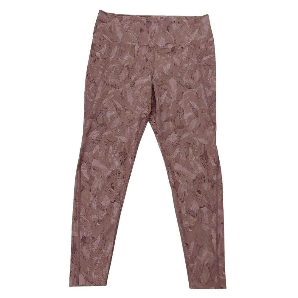 Uniqlo Airism Ankle Leggings Womens Large Brown Athletic Yoga Stretch Soft